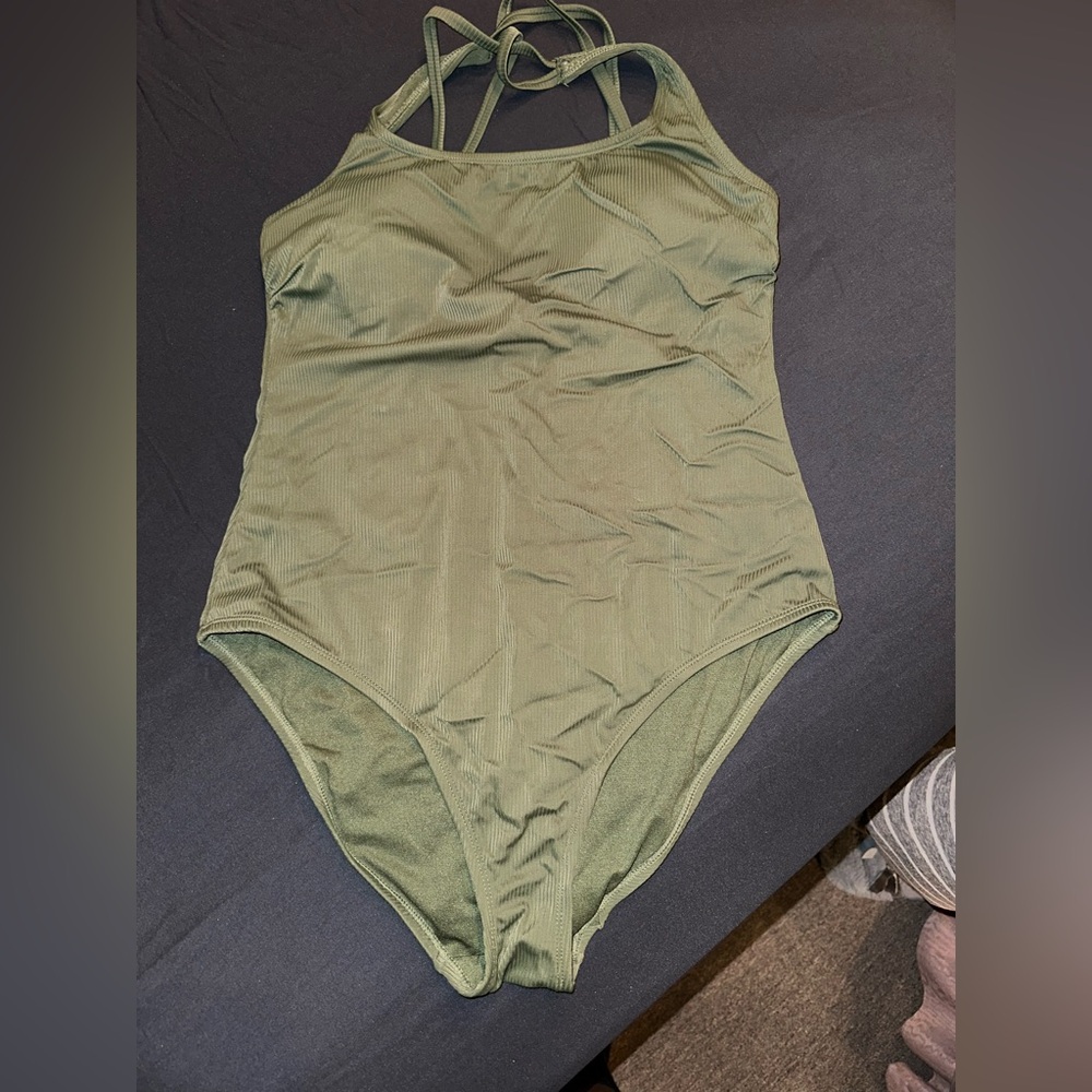Army Green One Piece Bathing Suit